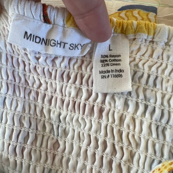 Midnight Sky Summertime Two Piece Set Beachwear Loungewear Size Large NWT - Picture 8 of 13